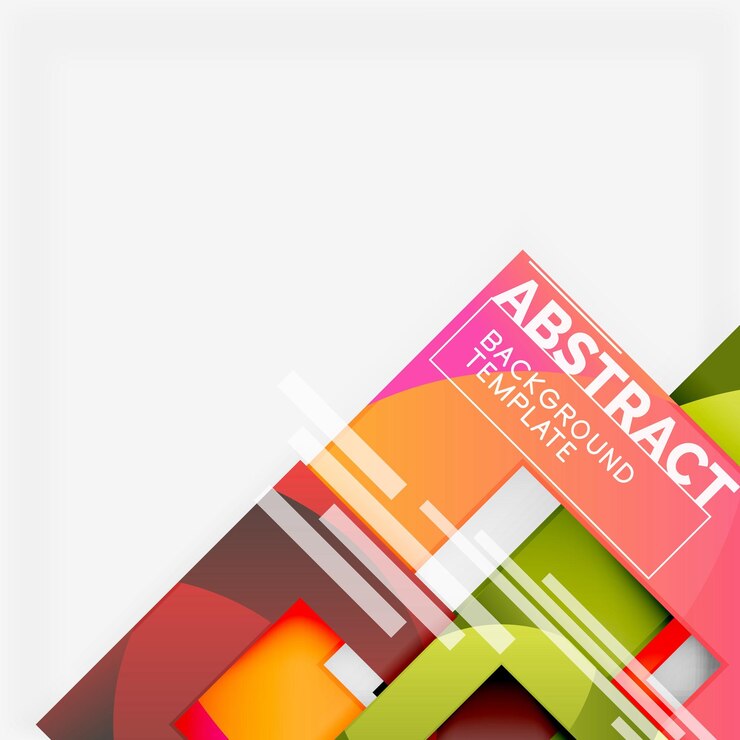 Vector fondo cuadrados abstractos plantilla mínima geométrica