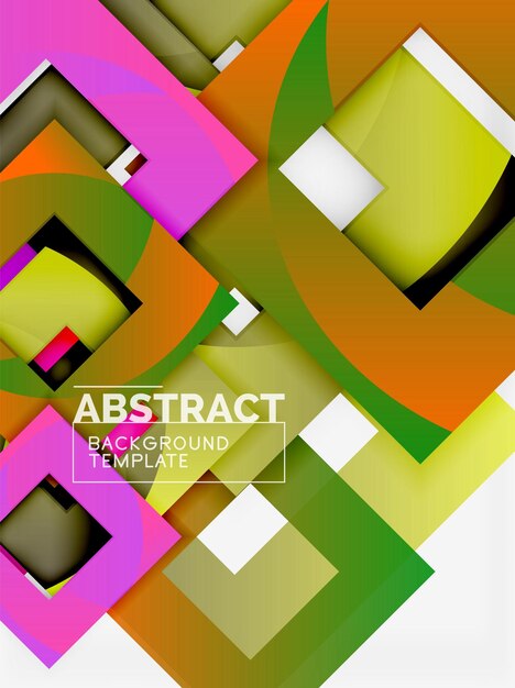 Fondo cuadrados abstractos plantilla mínima geométrica