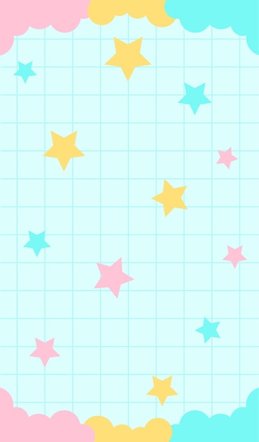 El fondo de la cuadrícula con estrellas Vector
