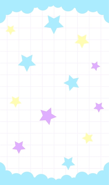 El fondo de la cuadrícula con estrellas Vector