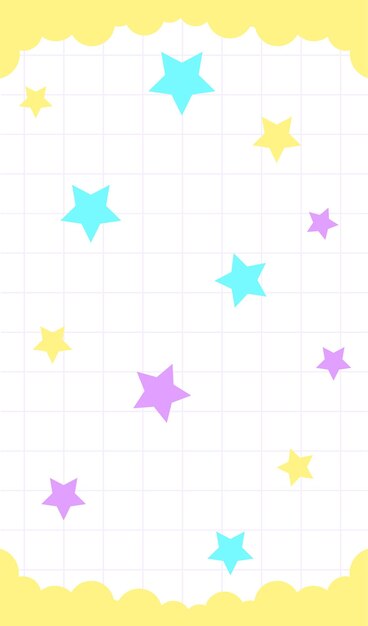 El fondo de la cuadrícula con estrellas Vector