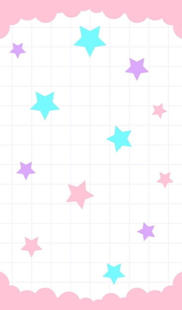 El fondo de la cuadrícula con estrellas Vector