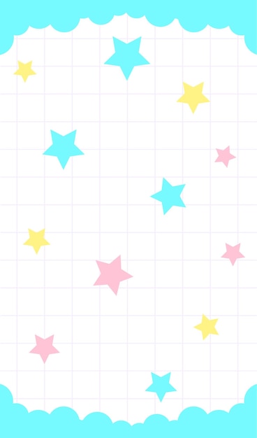 El fondo de la cuadrícula con estrellas Vector