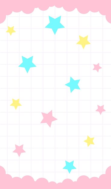 El fondo de la cuadrícula con estrellas Vector