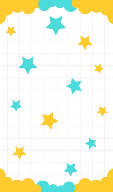 El fondo de la cuadrícula con estrellas Vector