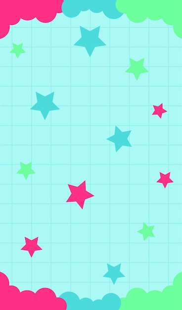 El fondo de la cuadrícula con estrellas Vector