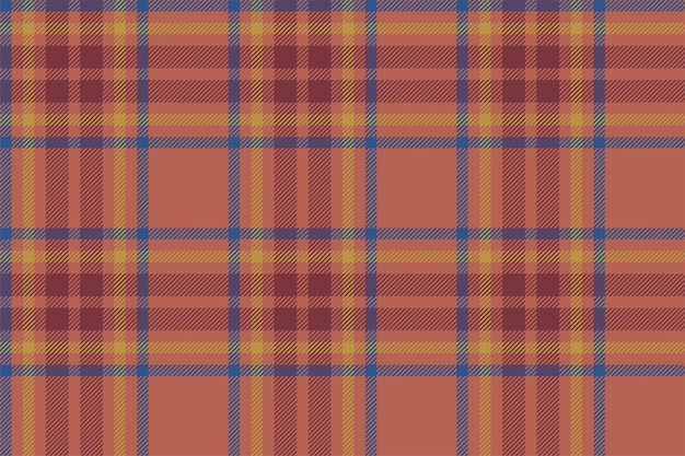 Fondo a cuadros comprobar patrón sin costuras en rojo Textura de tela vectorial para papel de regalo de impresión textil diseño plano de papel tapiz de tarjeta de regalo