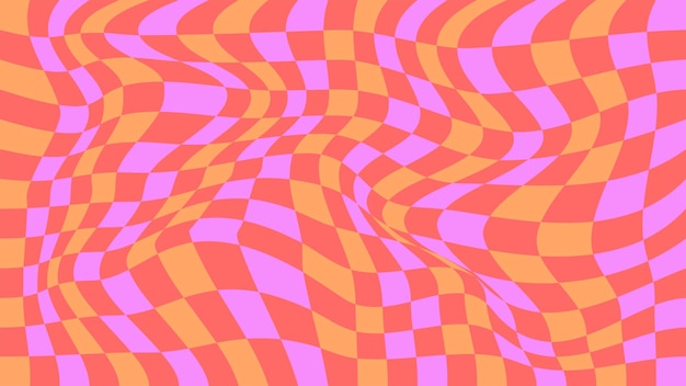 Fondo a cuadros en estilo retro de los 90 plantilla de diseño de vector de paisaje de fondo de estilo abstracto de los 90