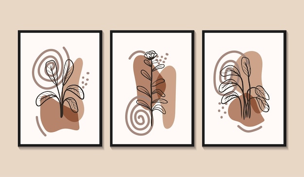 Fondo de cubierta de formas orgánicas mínimas boho abstracto dibujado a mano
