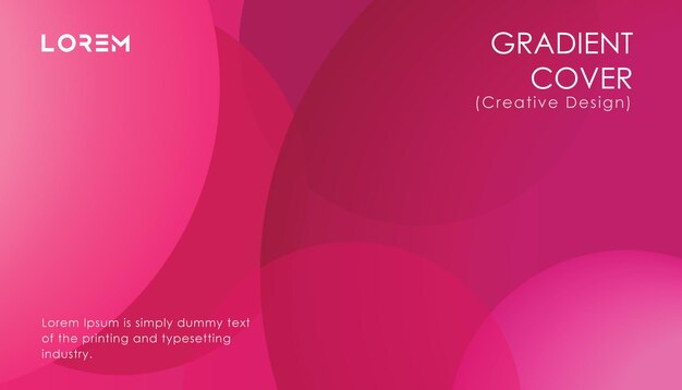 Fondo de la cubierta de gradiente rosado vectorial
