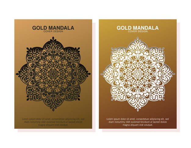 Fondo de cubierta de lujo con textura de mandala.