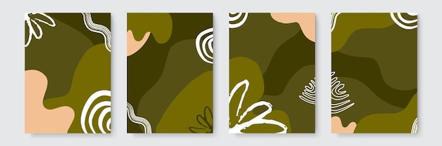 Fondo de cubierta de patrón dibujado a mano abstracto. Plantilla de banner degradado abstracto de color mínimo. Forma de onda vectorial moderna para diseño de folletos y portadas