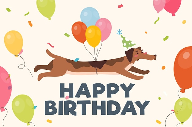 Fondo de cumpleaños de diseño plano