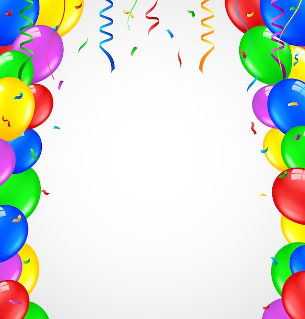 Vector fondo de cumpleaños con globos