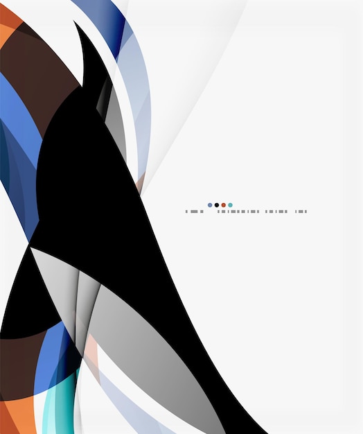 Fondo de curva creativa moderna con espacio de copia Fondo de plantilla vectorial para opciones de número de diagrama de diseño de flujo de trabajo o diseño web