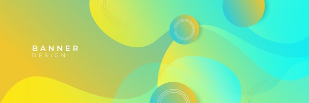 Fondo de curva de gradiente amarillo verde colorido abstracto