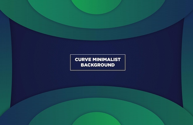 Fondo de curva minimalista con color degradado Vector editable