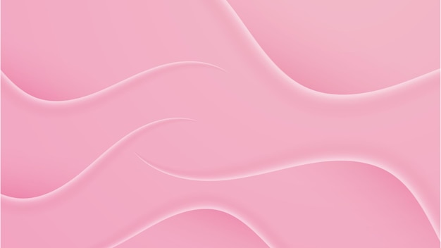 Vector fondo de curva de onda rosa abstracta