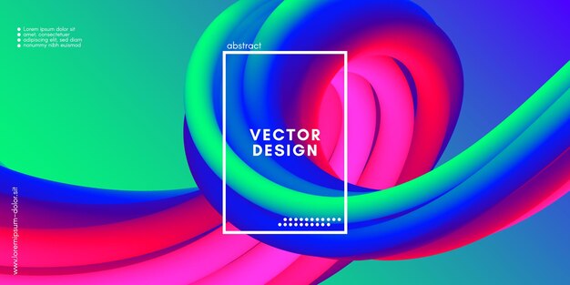 Fondo curvo degradado de forma líquida colorida abstracta