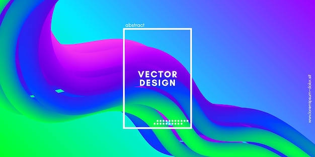 Fondo curvo degradado de forma líquida colorida abstracta