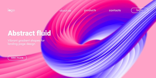 Fondo curvo fluido abstracto de forma líquida futurista