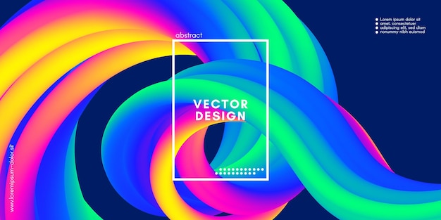 Fondo curvo fluido abstracto de forma líquida futurista