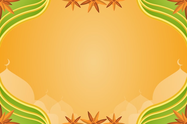 Fondo de decoración de estandarte de oro islámico