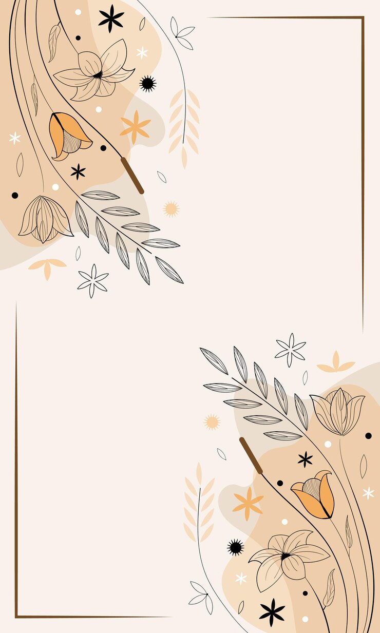 Fondo de decoración floral dibujado a mano