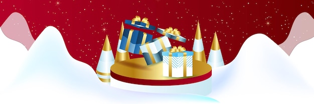 Fondo de decoración de invierno de Navidad. Feliz Navidad banner o fondo de invitación a una fiesta. Feliz Navidad ilustración vectorial.