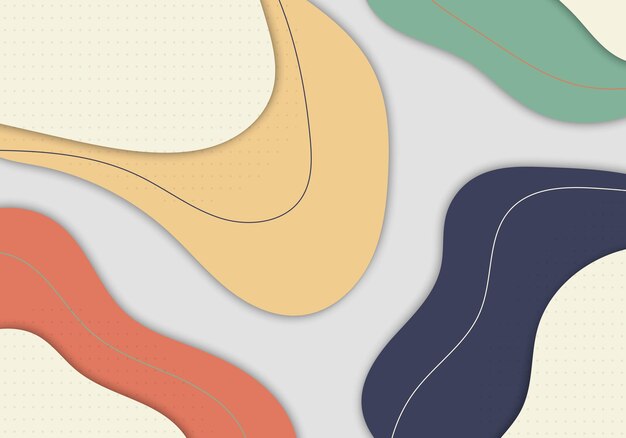 Fondo de decoración de plantilla superpuesta de estilo decorativo de ilustraciones de estilo colorido abstracto