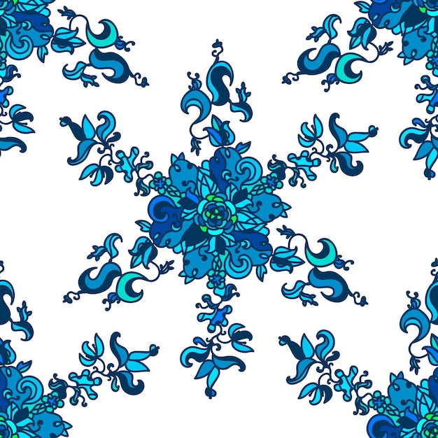 Fondo decorativo abstracto sin fisuras Patrón adornado colorido