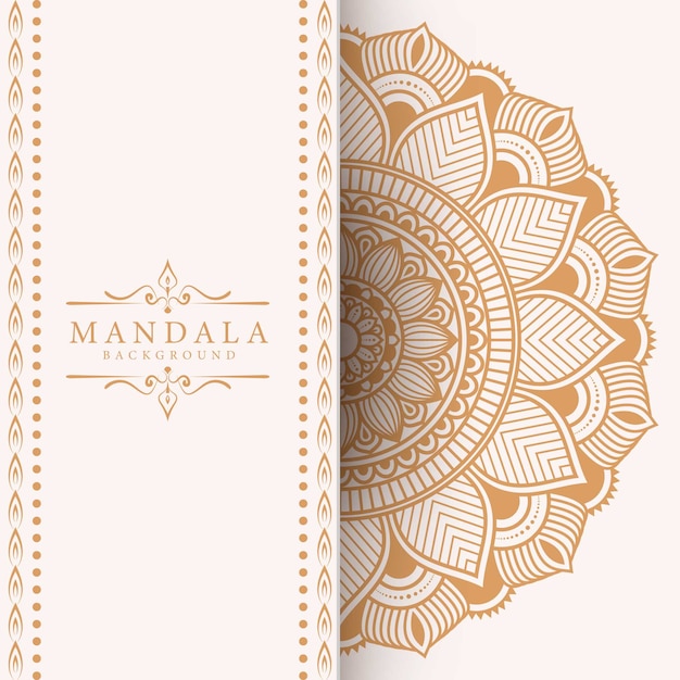 Fondo decorativo con un elegante diseño de mandala de lujo.