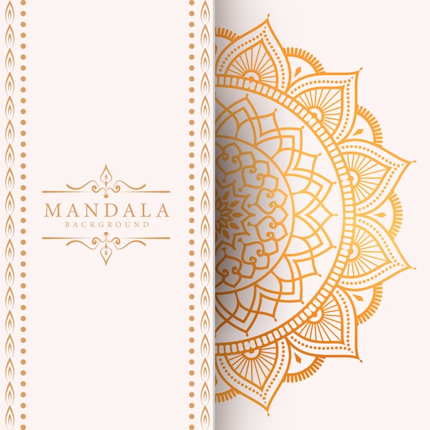 Fondo decorativo con un elegante diseño de mandala de lujo.