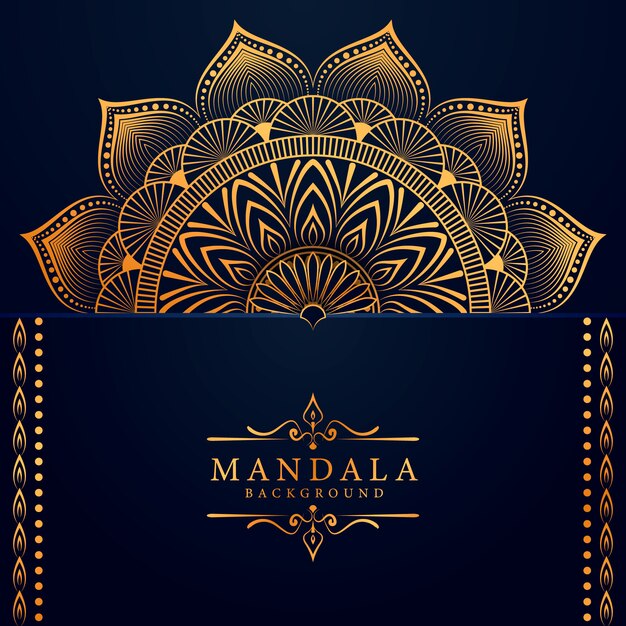 Fondo decorativo con un elegante diseño de mandala de lujo.