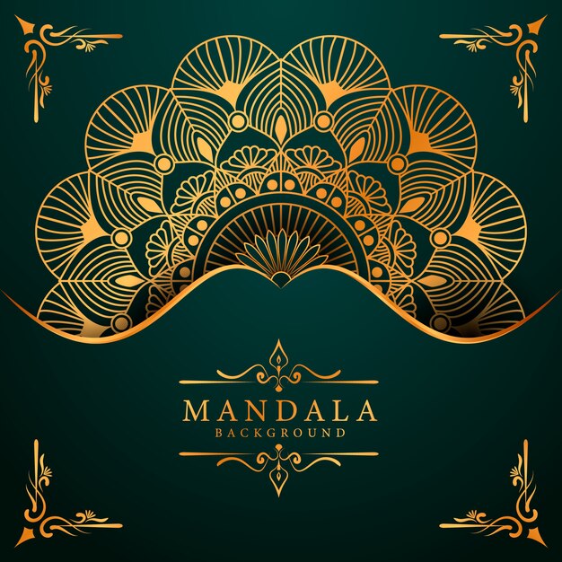 Fondo decorativo con un elegante diseño de mandala de lujo.