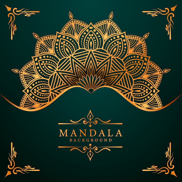 Fondo decorativo con un elegante diseño de mandala de lujo.