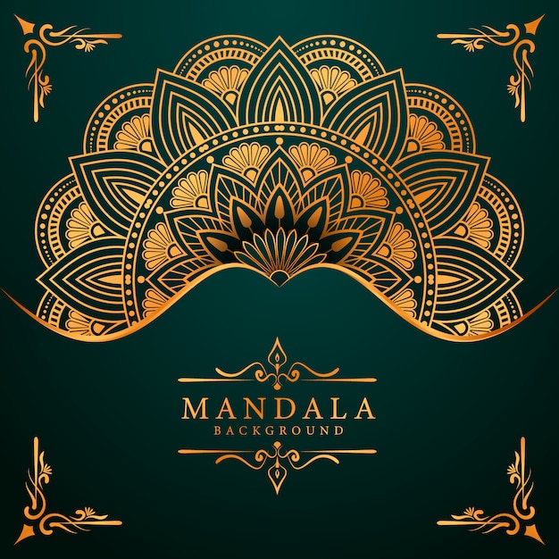 Fondo decorativo con un elegante diseño de mandala de lujo.