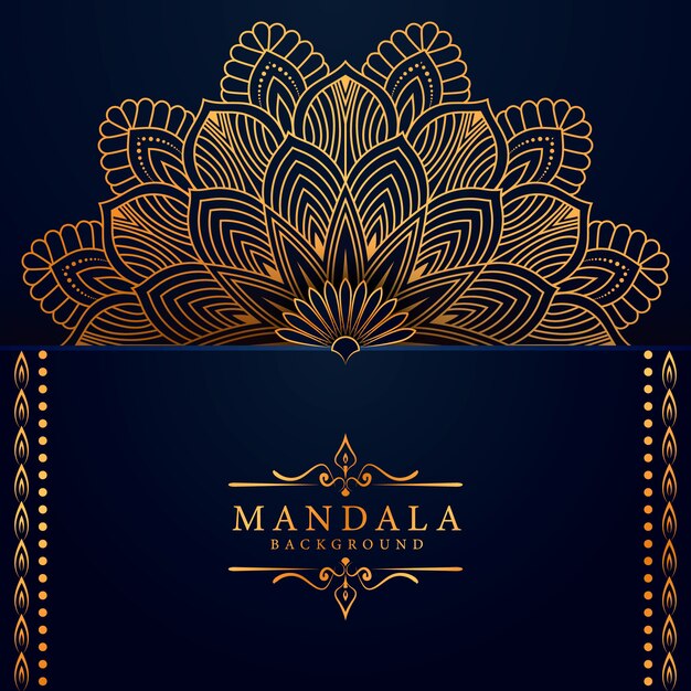 Fondo decorativo con un elegante diseño de mandala de lujo.