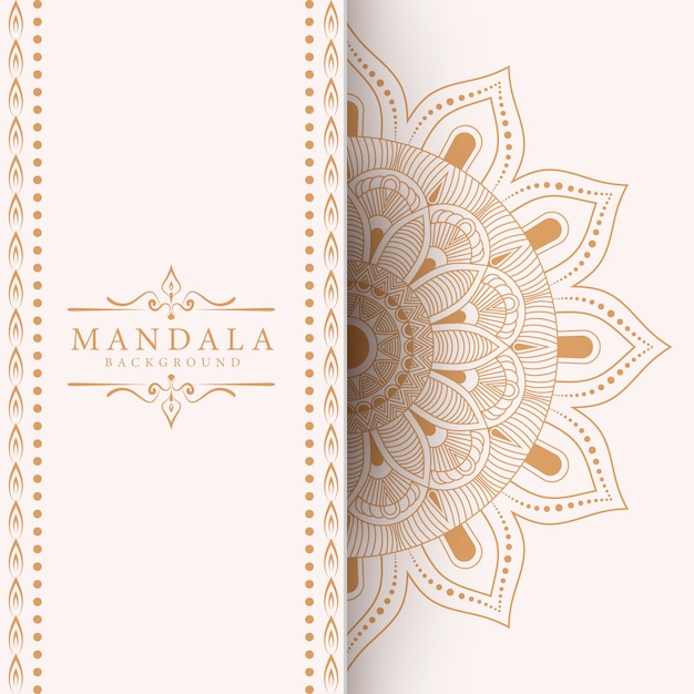 Fondo decorativo con un elegante diseño de mandala de lujo.