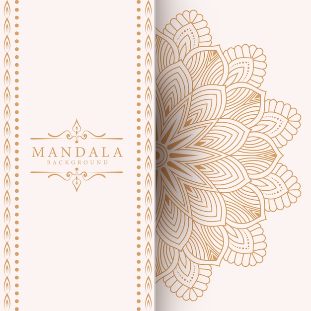 Fondo decorativo con un elegante diseño de mandala de lujo.