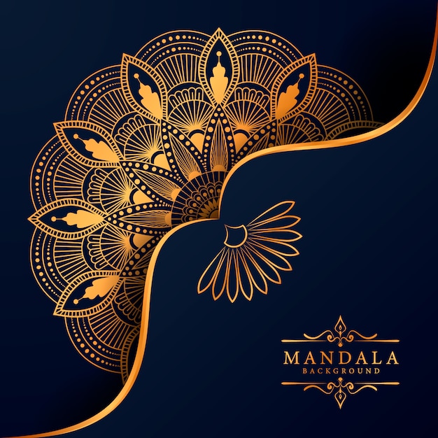 Fondo decorativo con un elegante diseño de mandala de lujo.