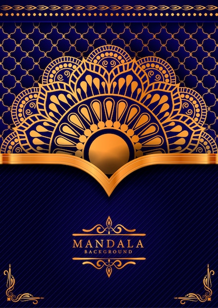 Fondo decorativo con un elegante diseño de mandala de lujo.