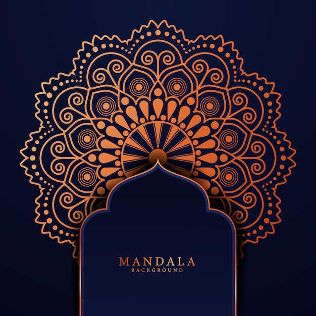 Fondo decorativo con un elegante diseño de mandala de lujo.