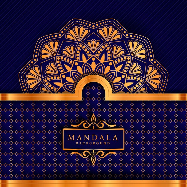 Fondo decorativo con elegante mandala de lujo