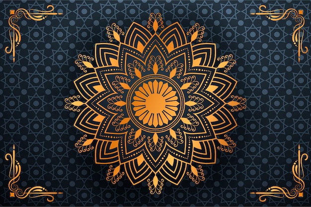 Fondo decorativo con elegante mandala de lujo