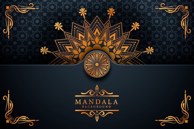 Fondo decorativo con elegante mandala de lujo