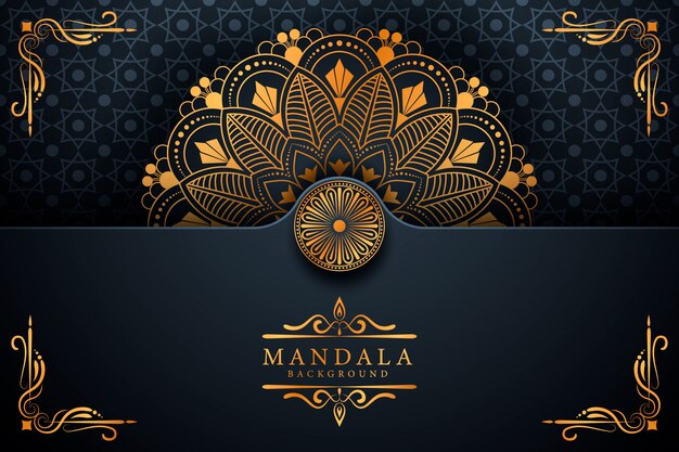 Fondo decorativo con elegante mandala de lujo