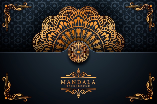 Fondo decorativo con elegante mandala de lujo