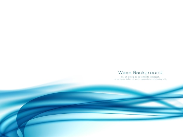 Fondo decorativo elegante de ondas azules