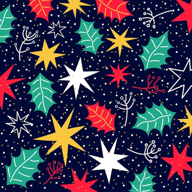 Fondo decorativo con estrellas decorativas Papel digital para decoración y diseños navideños